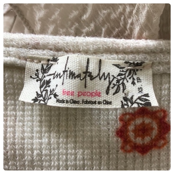 Free People Intimately Home Alone Long Johns Dot Printed Thermal Knit Size XS - Picture 4 of 4